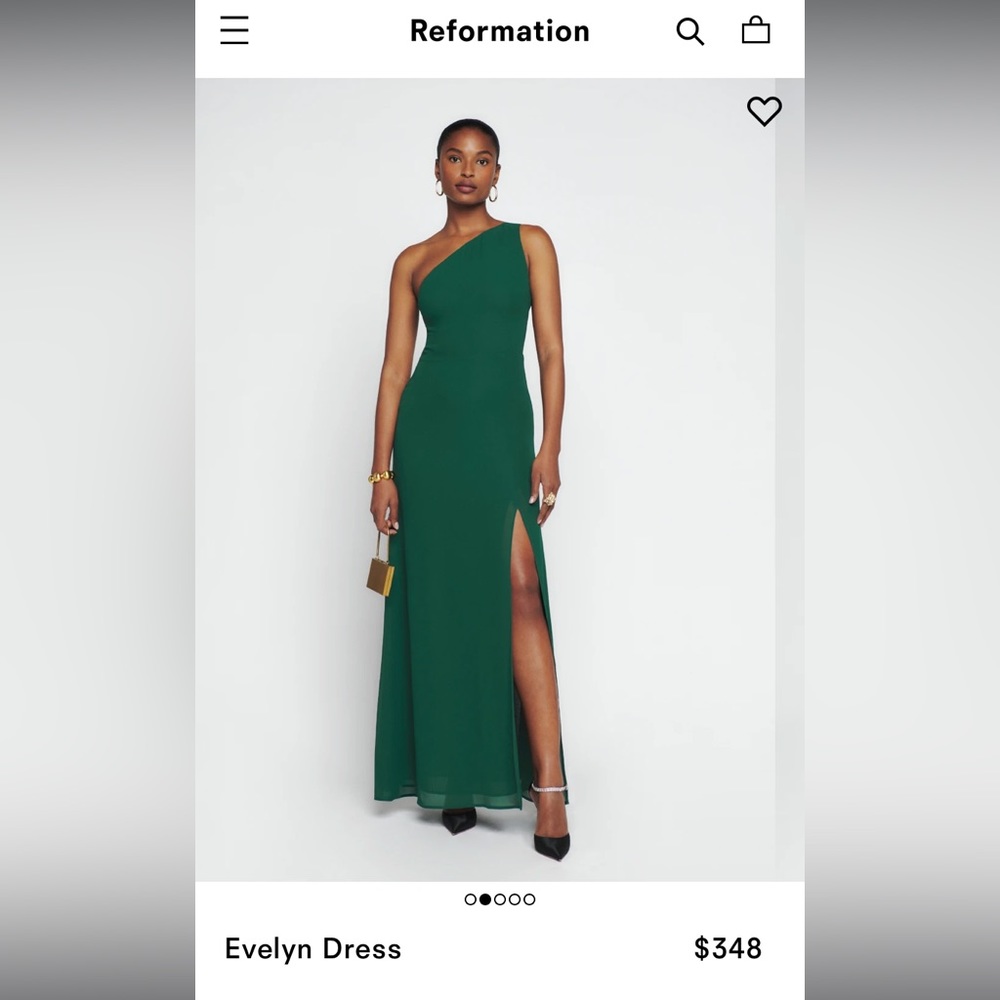 Reformation Evelyn Dress (Emerald)